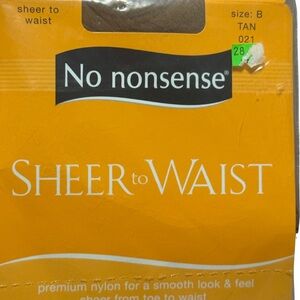 NEW No‎ Nonsense Tan Pantyhose Size B 021 Sheet to Waist Made in USA